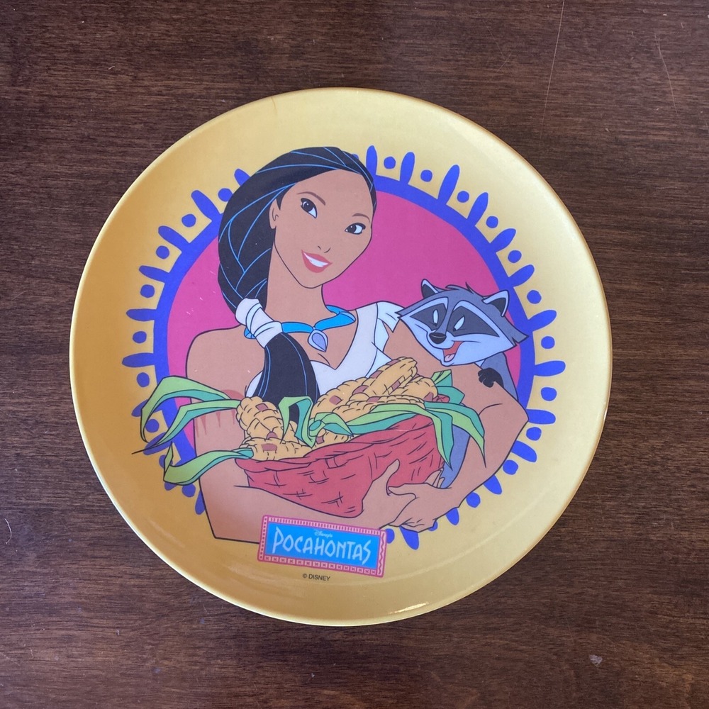 Vintage Pocahontas Meeko Melamine Plate Dish Disney Princess Zak Designs